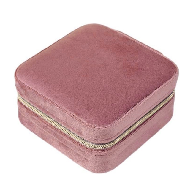 Sieradendoosje - Velvet Roze | 10 x 10 x 5 cm