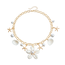 Bloem Schelp Ketting - Goudkleurig | 40 + 5 cm