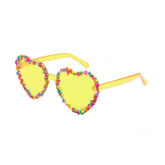 Fashion Favorite Sprinkle Confetti Bril - Hart Geel