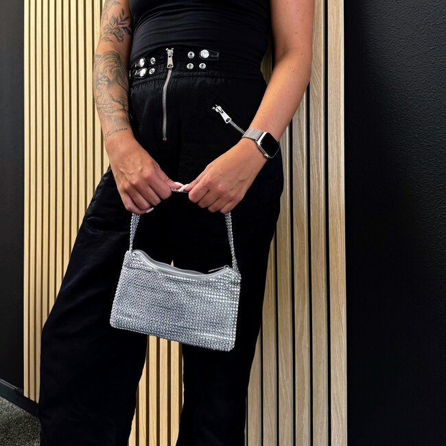 Sparkle Mini Tasje - Blauw | 22 x 13 cm | Polyester