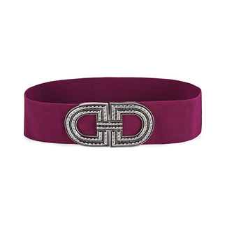 Fashion Favorite Elastische Riem - Double-D Bordeauxrood Fashion Favorite Elastische Riem - Double-D Bordeauxrood