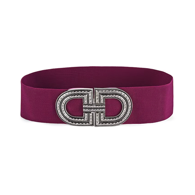 Elastische Riem - Double-D Wijnrood | Polyester / Elastaan