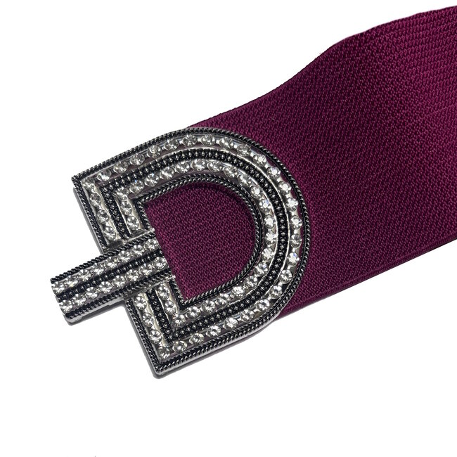 Elastische Riem - Double-D Zwart | Polyester / Elastaan