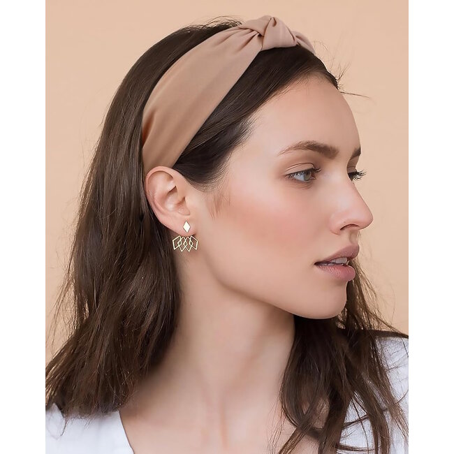 Knoop Haarband - Zwart Luipaard | Polyester