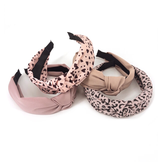 Knoop Diadeem / Haarband - Roze | Polyester