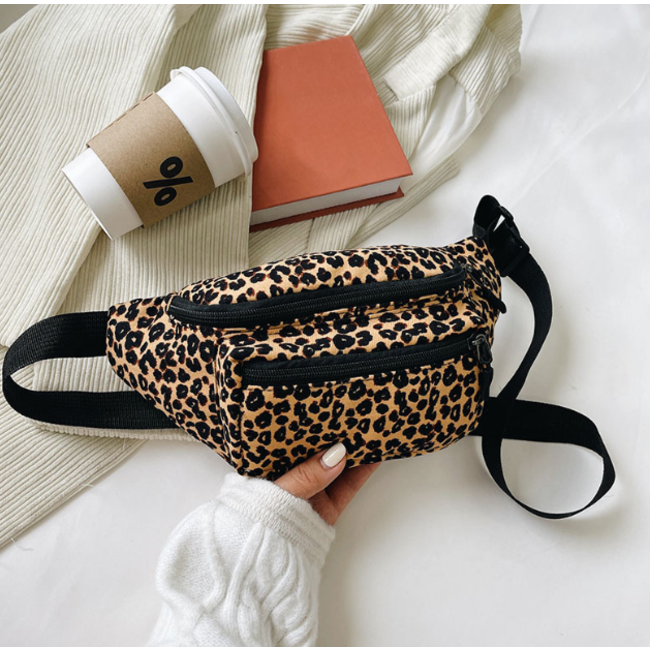 Heuptas - Luipaard Bruin | Polyester / Nylon |  30 x 14 x 7 cm