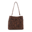 Shopper Leopard - Bruin | 33 x 26 x 10 cm | Polyester/PU Leder