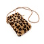 Fluffy Telefoontasje - Leopard Bruin | 22 x 15 x 4 cm