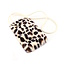 Fluffy Telefoontasje - Leopard Crème | 22 x 15 x 4 cm