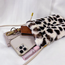 Fluffy Telefoontasje - Leopard Crème | 22 x 15 x 4 cm