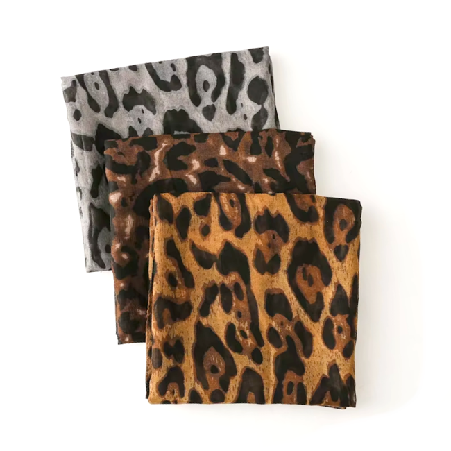 Sjaal - Luipaard Donkerbruin | 180 x 70 cm | Polyester