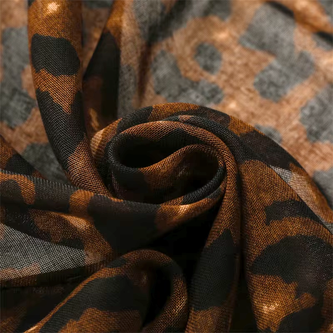 Sjaal - Luipaard Donkerbruin | 180 x 70 cm | Polyester