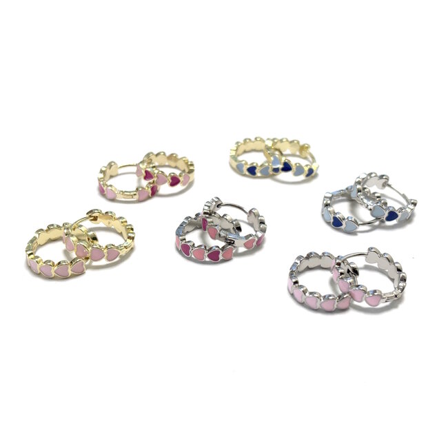 MILLIE Oorringen - Blauw/Zilver | Stainless Steel