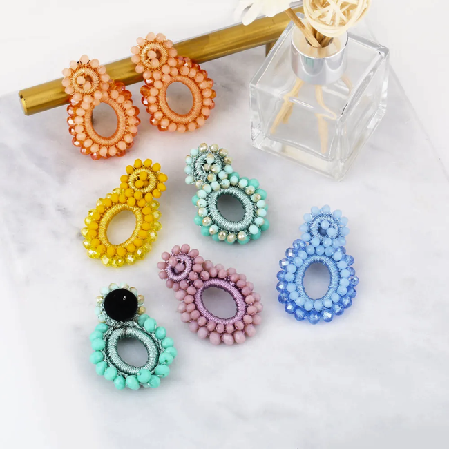 Summer Beads Oorbellen - Geel | 5,4 x 3,5 cm