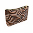 Make-up Tas / Etui - Zebra Bruin | 16 x 7,5 x 13 cm | PU-leder