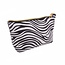 Make-up Tas / Etui - Zebra Wit | 16 x 7,5 x 13 cm | PU-leder