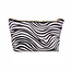 Make-up Tas / Etui - Zebra Wit | 16 x 7,5 x 13 cm | PU-leder