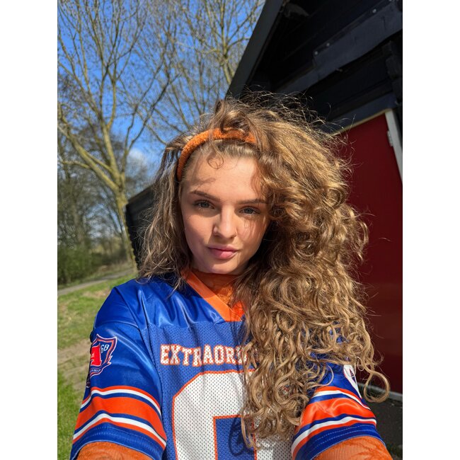 Boucle Haarband - Oranje | Teddy / Polyester