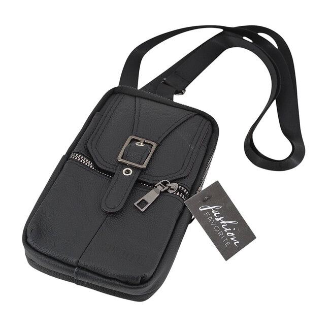 Telefoon Tasje - Bruin | PU Leder | 19,5 x 12 x 5 cm