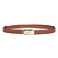 Golden Lock Riem - Bruin/Goud | 85 cm | PU-Leder