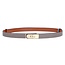 Golden Lock Riem - Grijs/Goud | 85 cm | PU-Leder