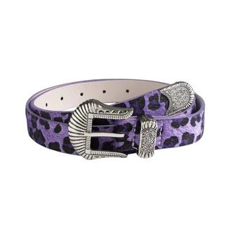 Fashion Favorite Western Riem - Luipaard Paars Fashion Favorite Western Riem - Luipaard Paars
