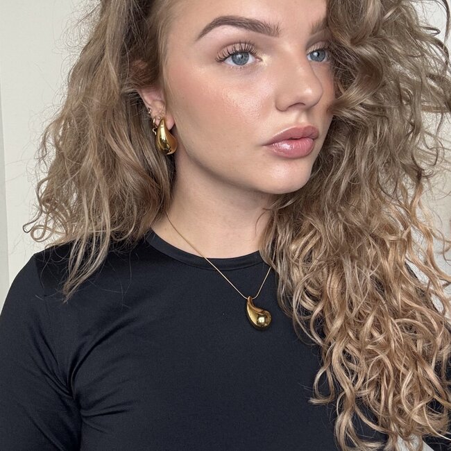 Druppel Oorbellen - Goudkleurig | 3,1 x 1,7 cm | Stainless Steel / Goldplated