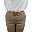 Elastische Riem - Rotan Bruin/Goud | Polyester / Elastaan