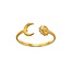 Ring - Zon/Maan Goudkleurig | Verstelbaar | Stainless Steel