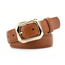 Fashion Favorite Big Gold Buckle Riem - Bruin