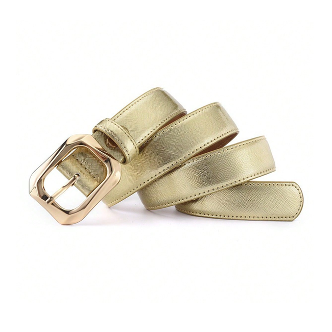 Big Gold Buckle Riem - Goud | Riemmaat 95 cm | Kunstleer / Staal