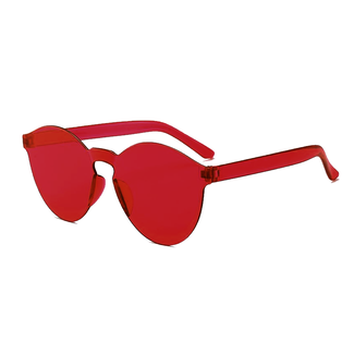 Fashion Favorite Festival Bril Rond - Donkerrood