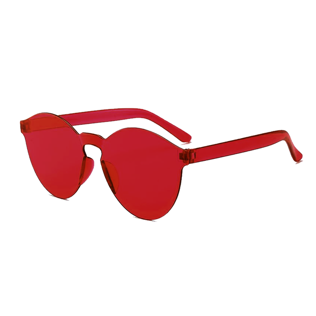Festival Bril Rond - Donkerrood | Fashion Favorite