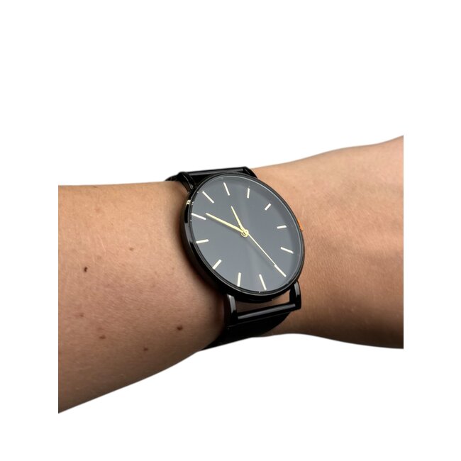 Maxx Mesh Zwart / Goud Horloge | Staal | Ø 40 mm