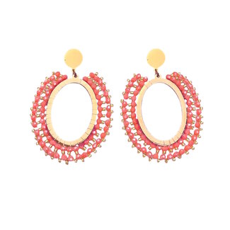 Fashion Favorite Jasmine Oorbellen | Rood/Roze