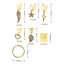 Set Haarbedels - Goudkleurig | 35 stuks | Bijoux/Messing