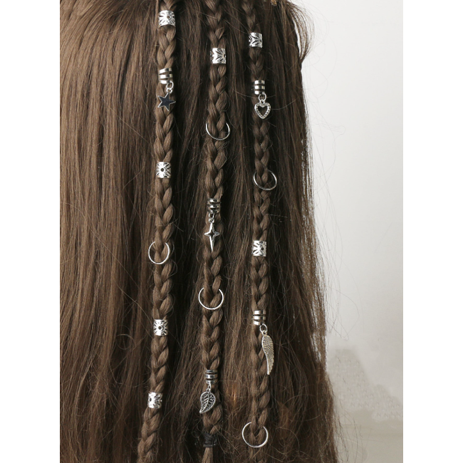 Set Haarbedels - Zilverkleurig | 35 stuks | Bijoux/Messing