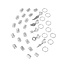 Set Haarbedels - Zilverkleurig | 35 stuks | Bijoux/Messing
