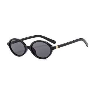 Fashion Favorite Vintage Oval Zonnebril - Zwart
