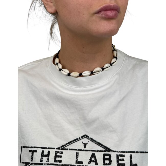 Choker Ketting Schelp | Zwart/Creme | Fashion Favorite