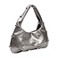 Metallic Stud Handtas - Zilver | 29 x 18 x 10 cm | Kunstleer