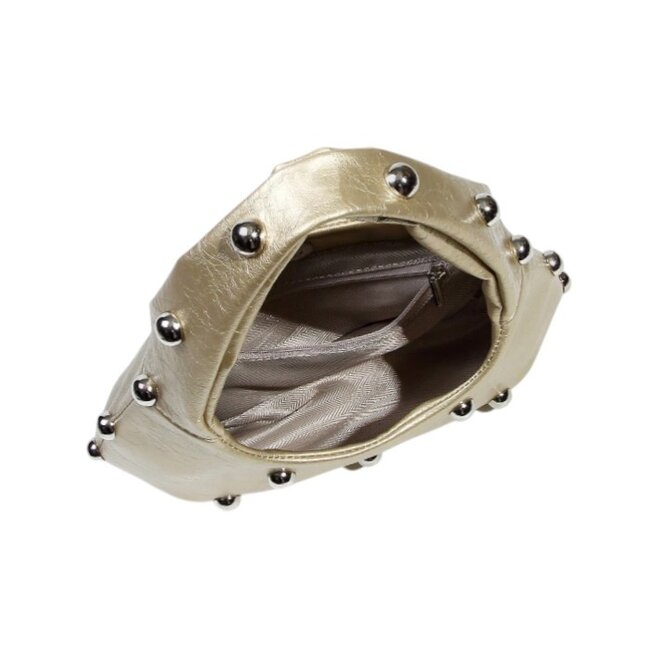 Metallic Stud Handtas - Goud | 29 x 18 x 10 cm | Kunstleer