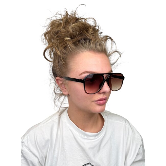 Retro Aviator Zonnebril - Bruin
