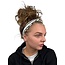 Haarband Print | Aztec Geel - Zwart - Wit | Elastische Bandana