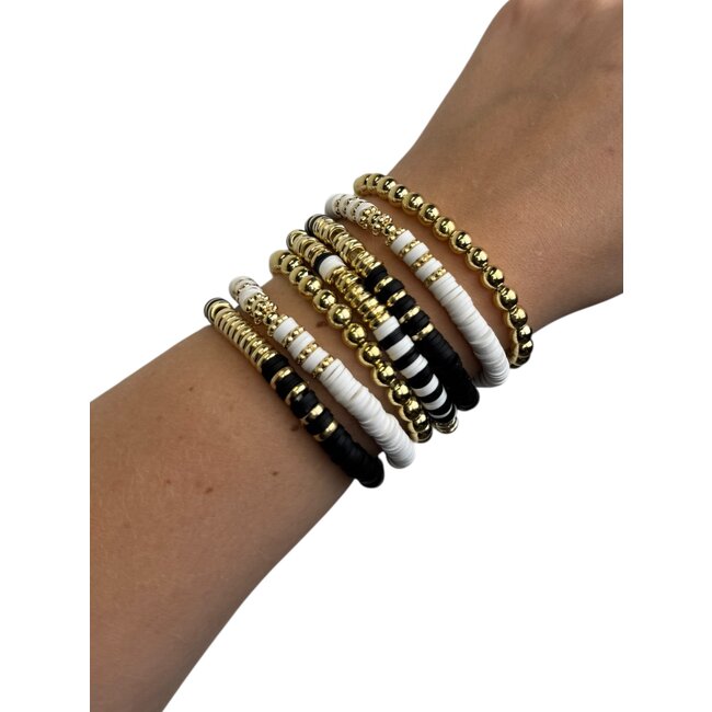 Bohemian Armbanden Set - Zwart/Wit | 7- delig | Fashion Favorite