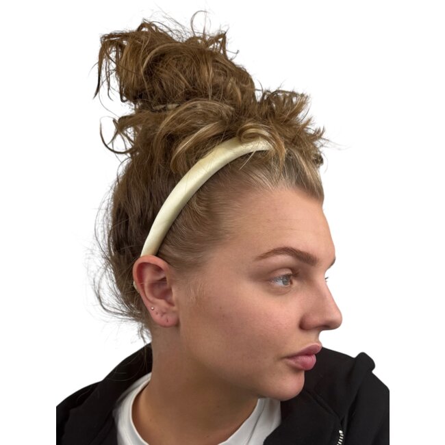 Satijn Diadeem / Haarband - Creme