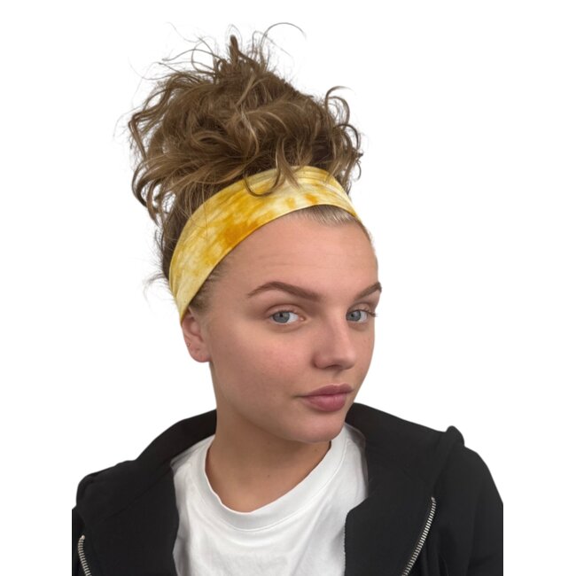 Haarband Tie Dye - Geel | Hoofdband | Polyester