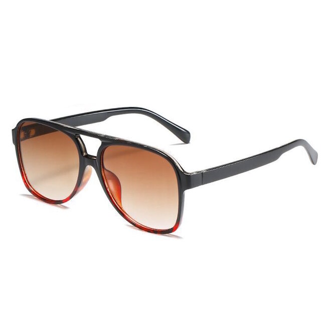 Retro Aviator Zonnebril - Bruin