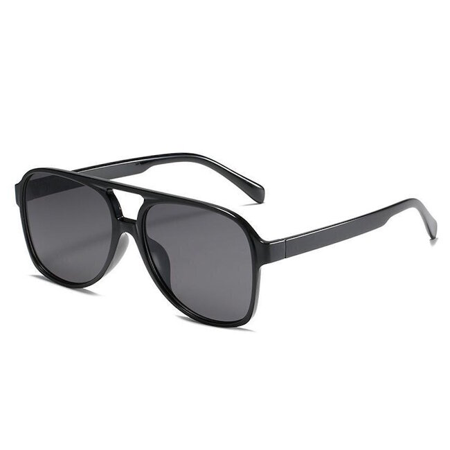 Retro Aviator Zonnebril - Zwart