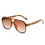 Fashion Favorite Retro Aviator Zonnebril - Luipaard/Bruin